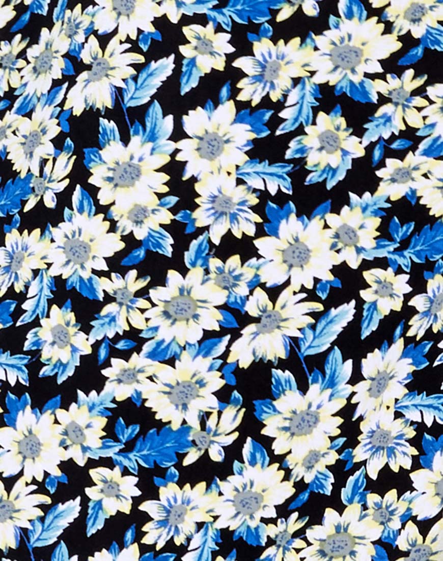 Image of Elna Babydoll Dress in Aster Blue