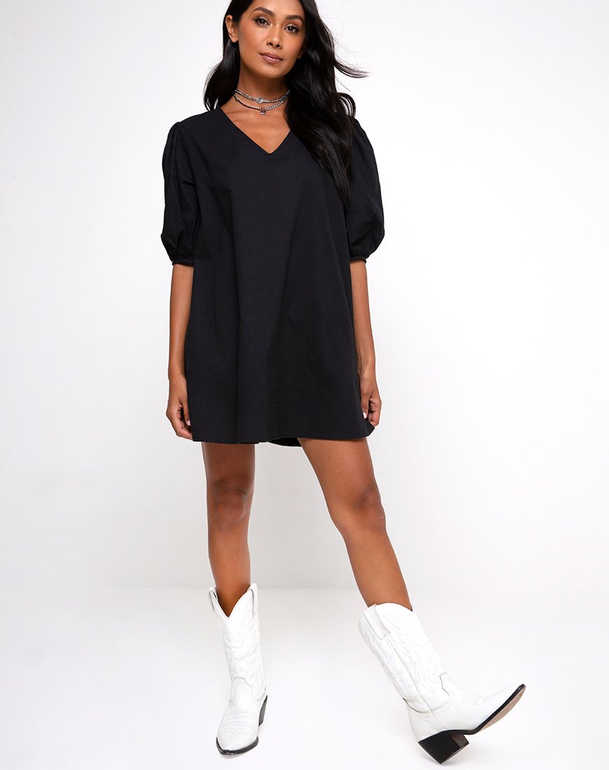 Image de la robe nuisette Elna en noir