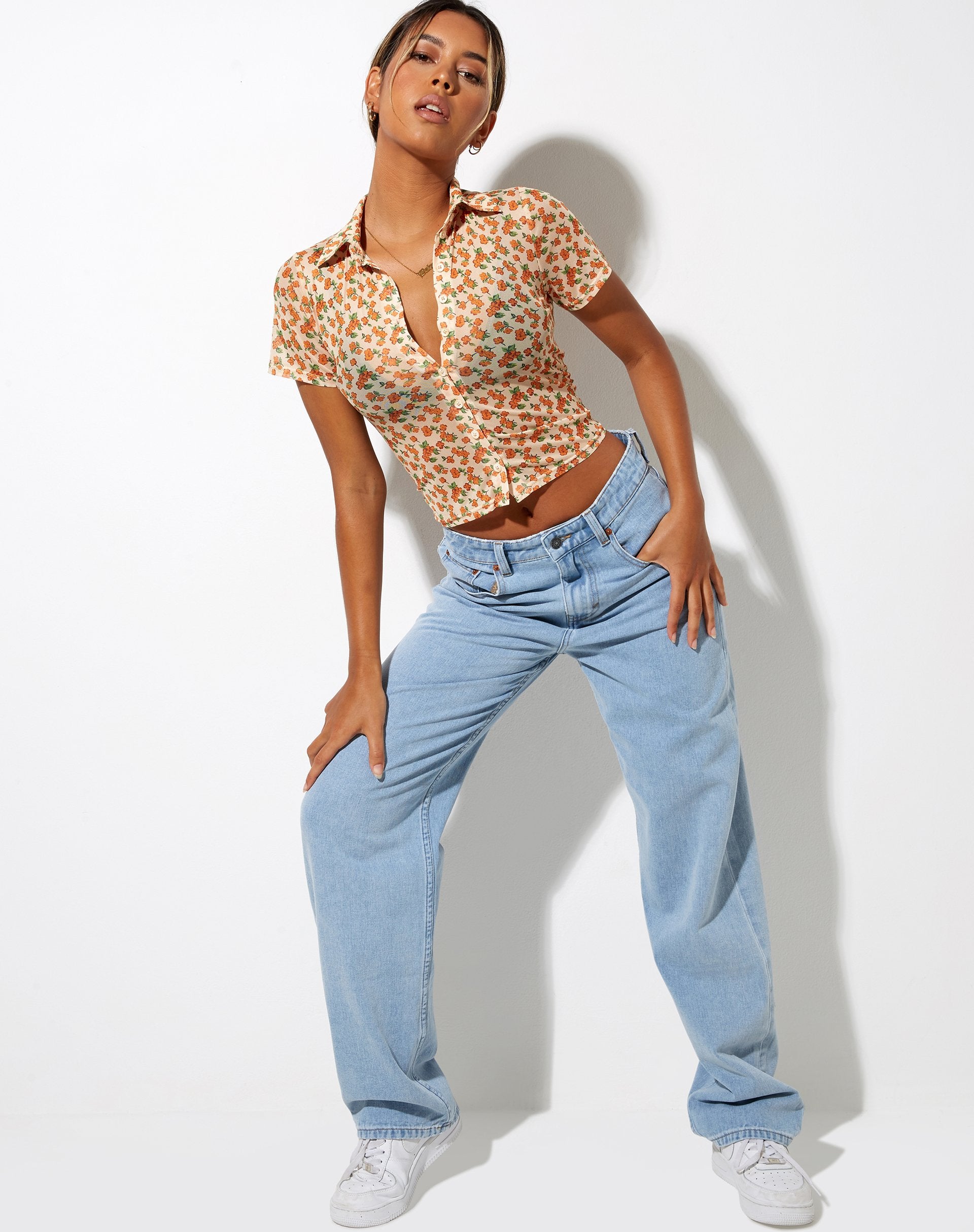 Image de la chemise Elvry en fleurs d'été