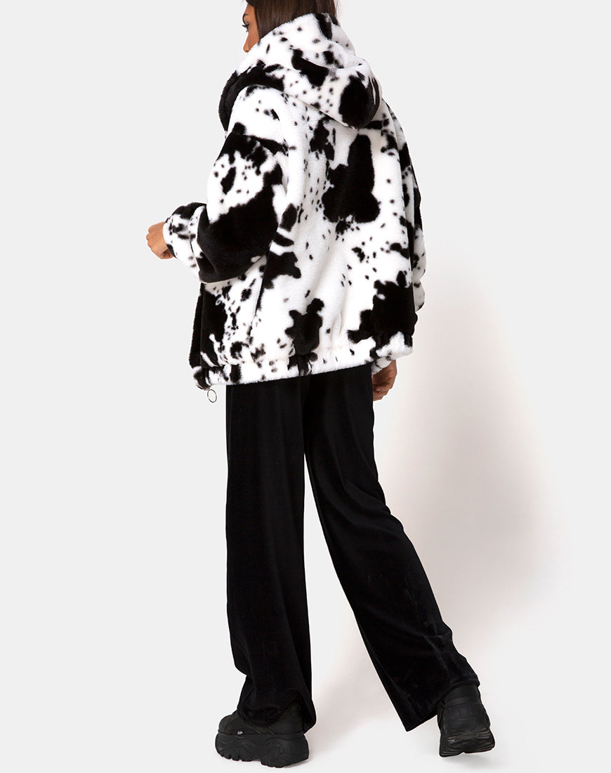 Image de la veste Emerson en peau de vache noir et blanc