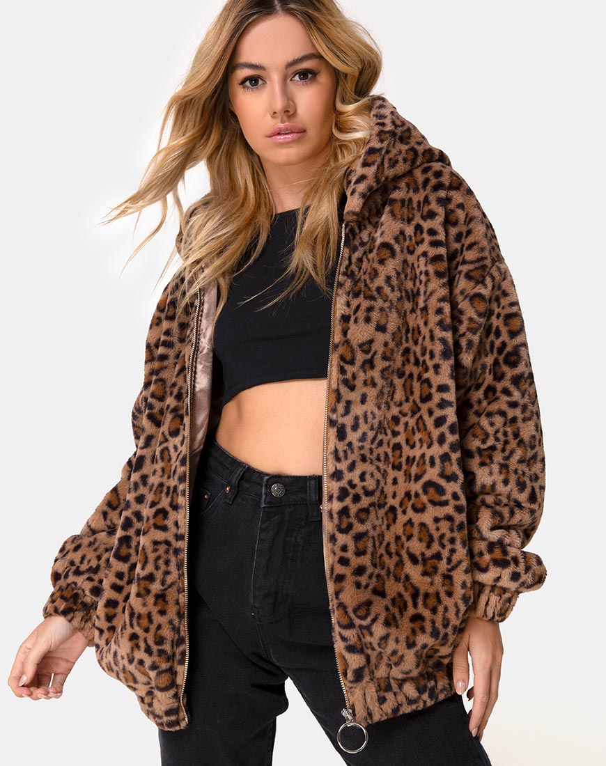 Veste Emerson en brun léopard