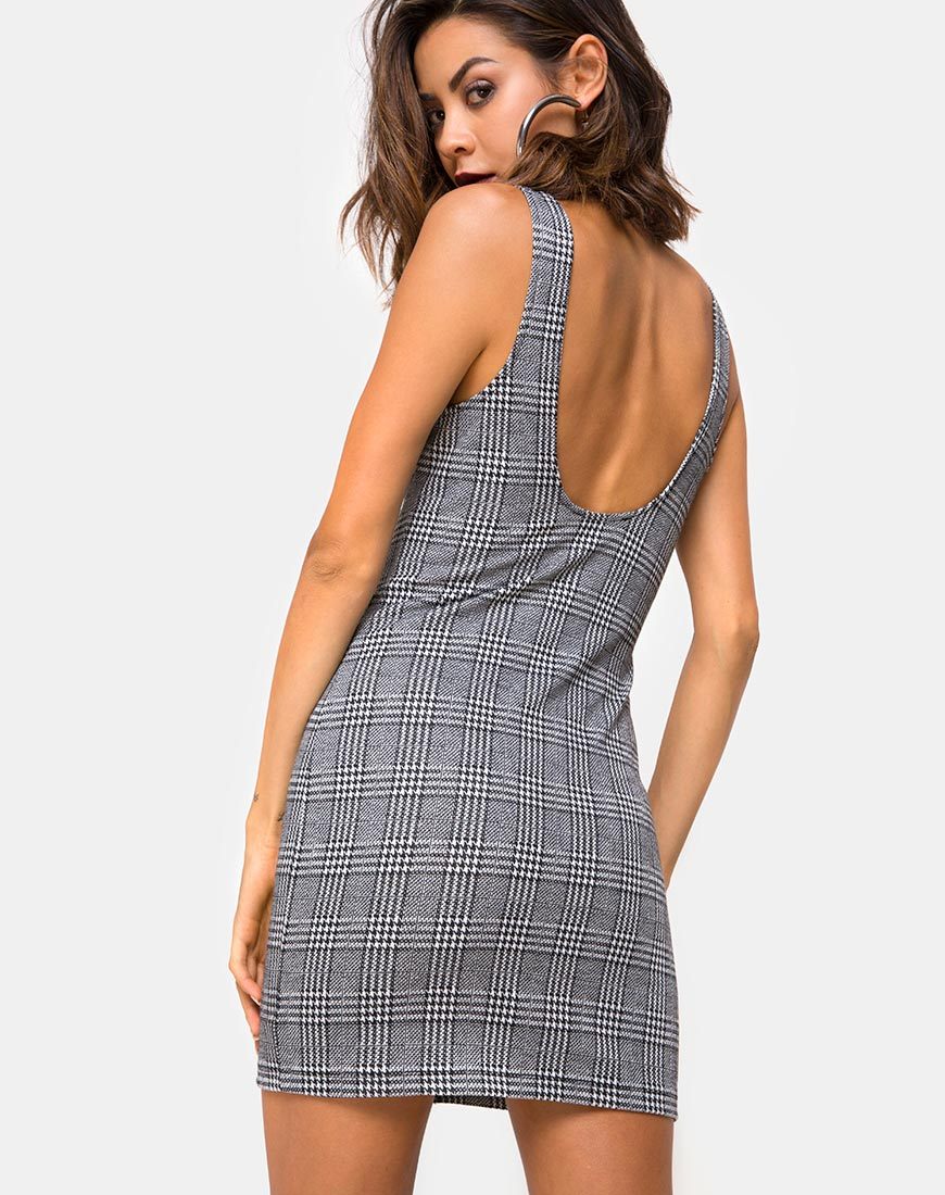 Image of Ena Bodycon Dress in Hook and Eye Charles Check