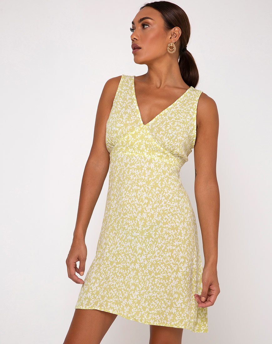 Image of Enslee Slip Dress in Crinkle Botanic Mint Foam