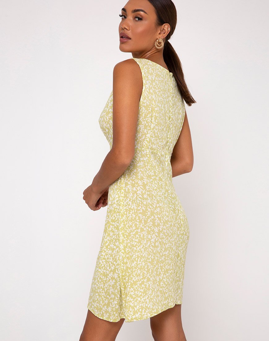 Image of Enslee Slip Dress in Crinkle Botanic Mint Foam