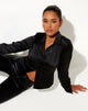 Image de la chemise Estesa en satin noir