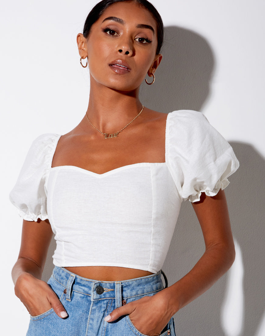 Image de Eunji Crop Top in White