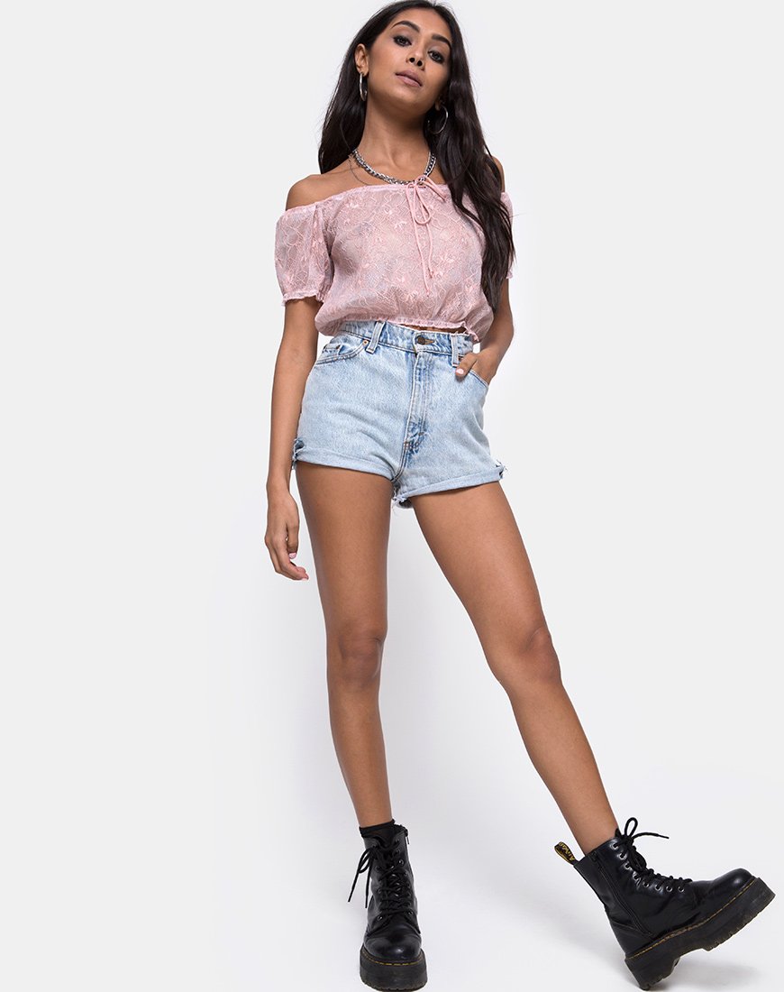 Image de Eva Crop Top in Lace Rose