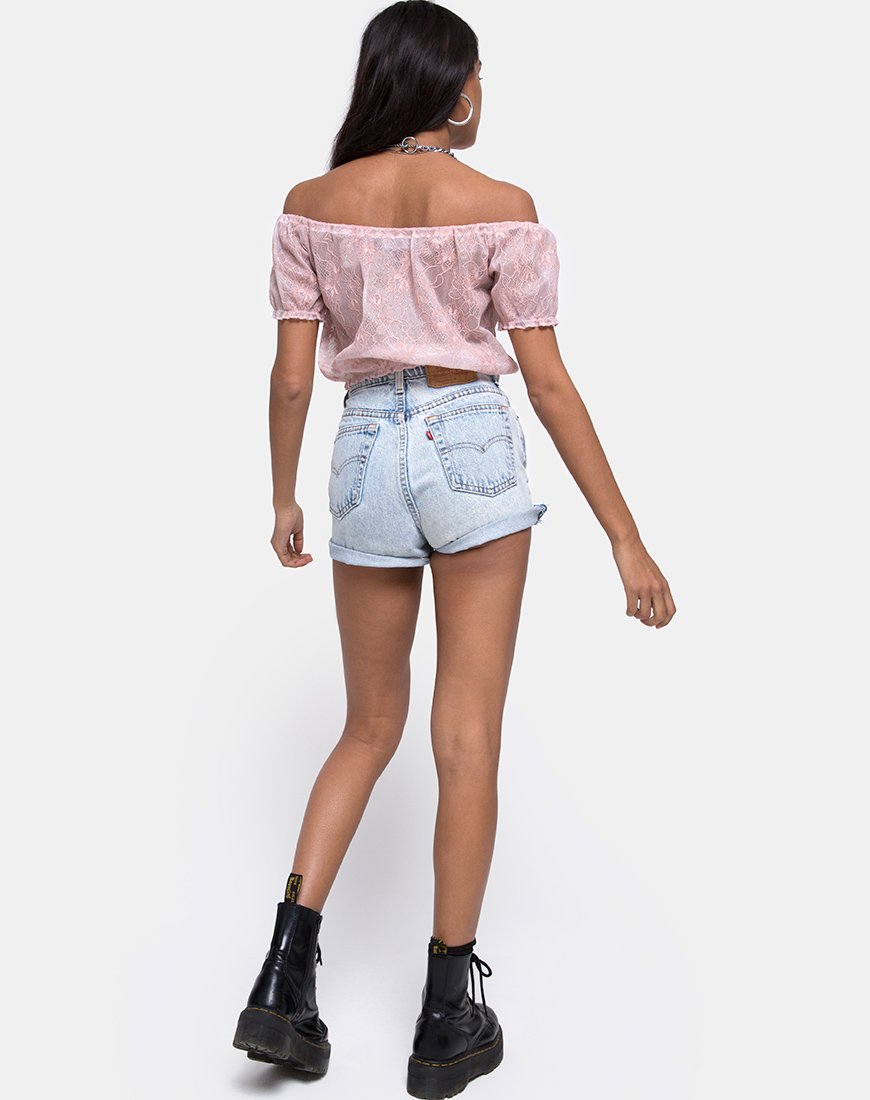 Image de Eva Crop Top in Lace Rose