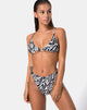 Image de Evako Bikini Top in Mini Zebra Black Cream