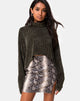 Image de Evie Cropped Sweater in Khaki Chenille
