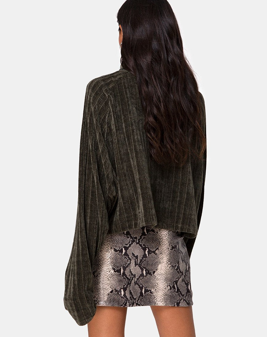 Image de Evie Cropped Sweater in Khaki Chenille