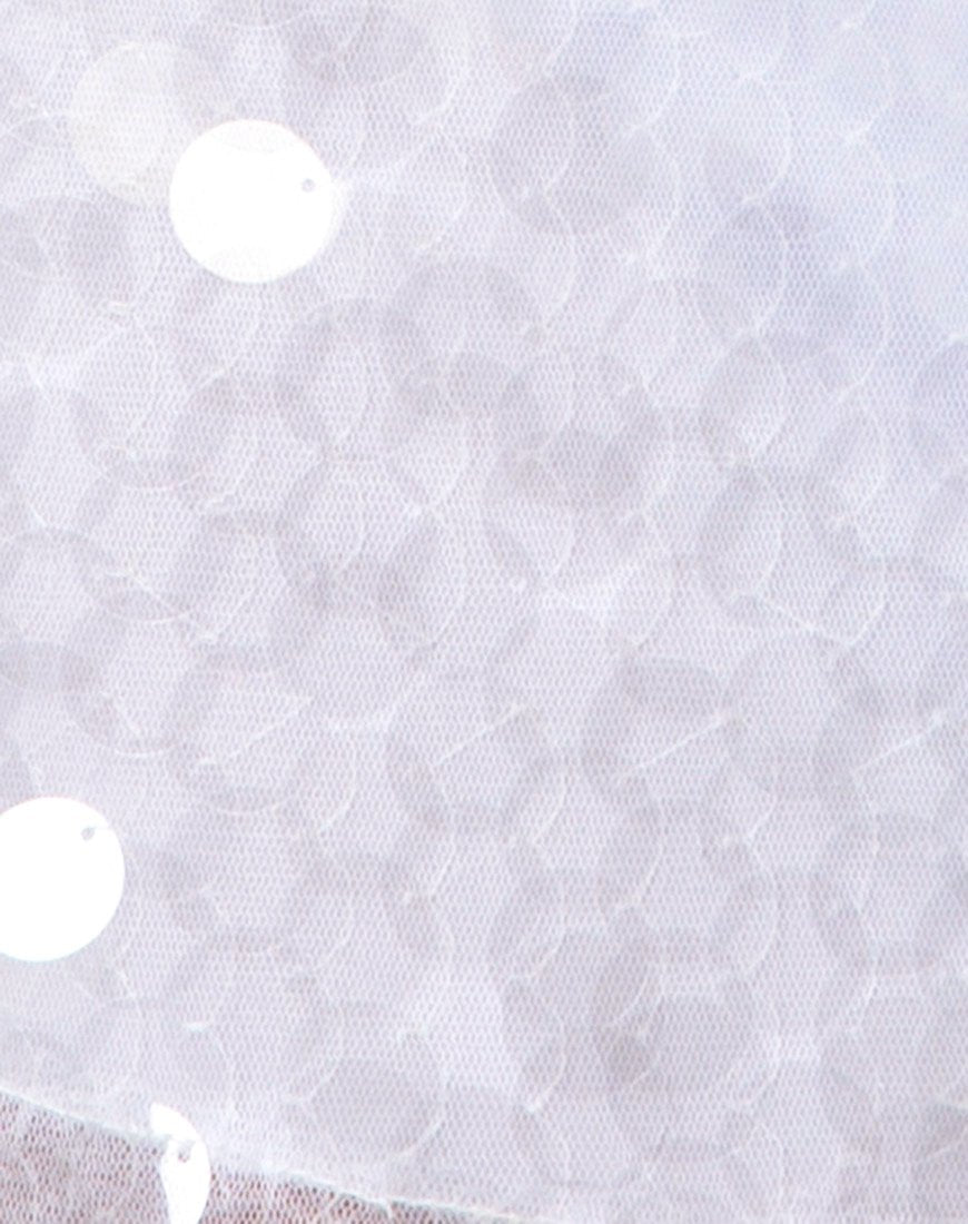 Image de la mini-jupe Ewi en disque transparent à paillettes