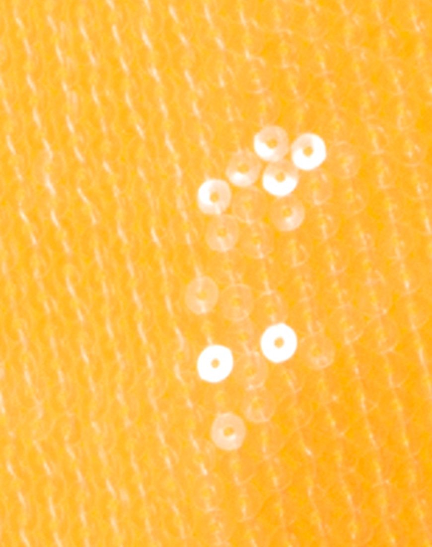 Image de la jupe Ewi en mandarine avec paillettes transparentes