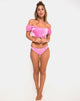 Image de Fabienne Bas de bikini en velours rose bonbon