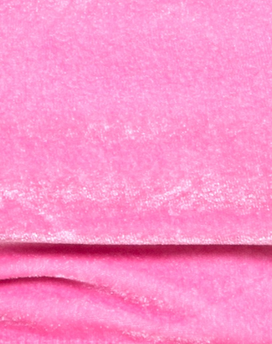Image de Fabienne Bas de bikini en velours rose bonbon