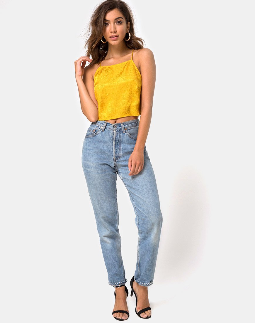 Image de Fair Cami Top in Satin Mustard