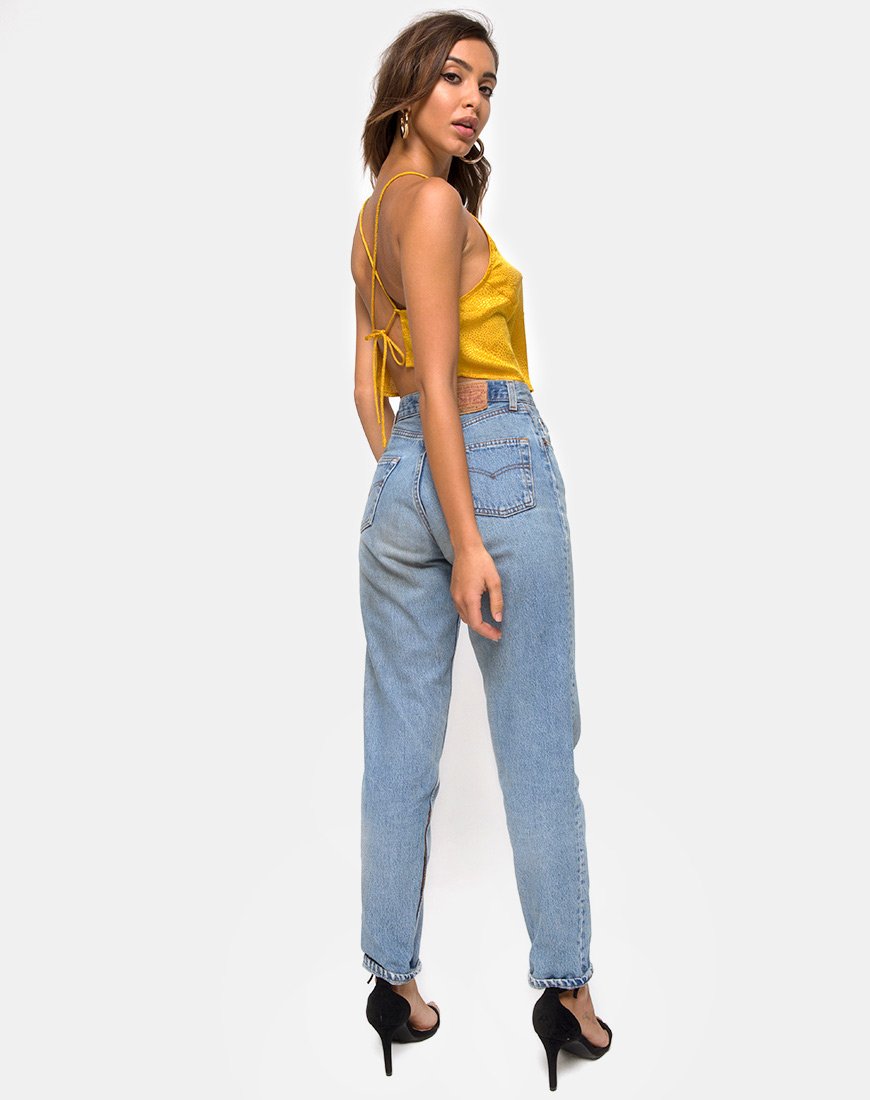 Image de Fair Cami Top in Satin Mustard