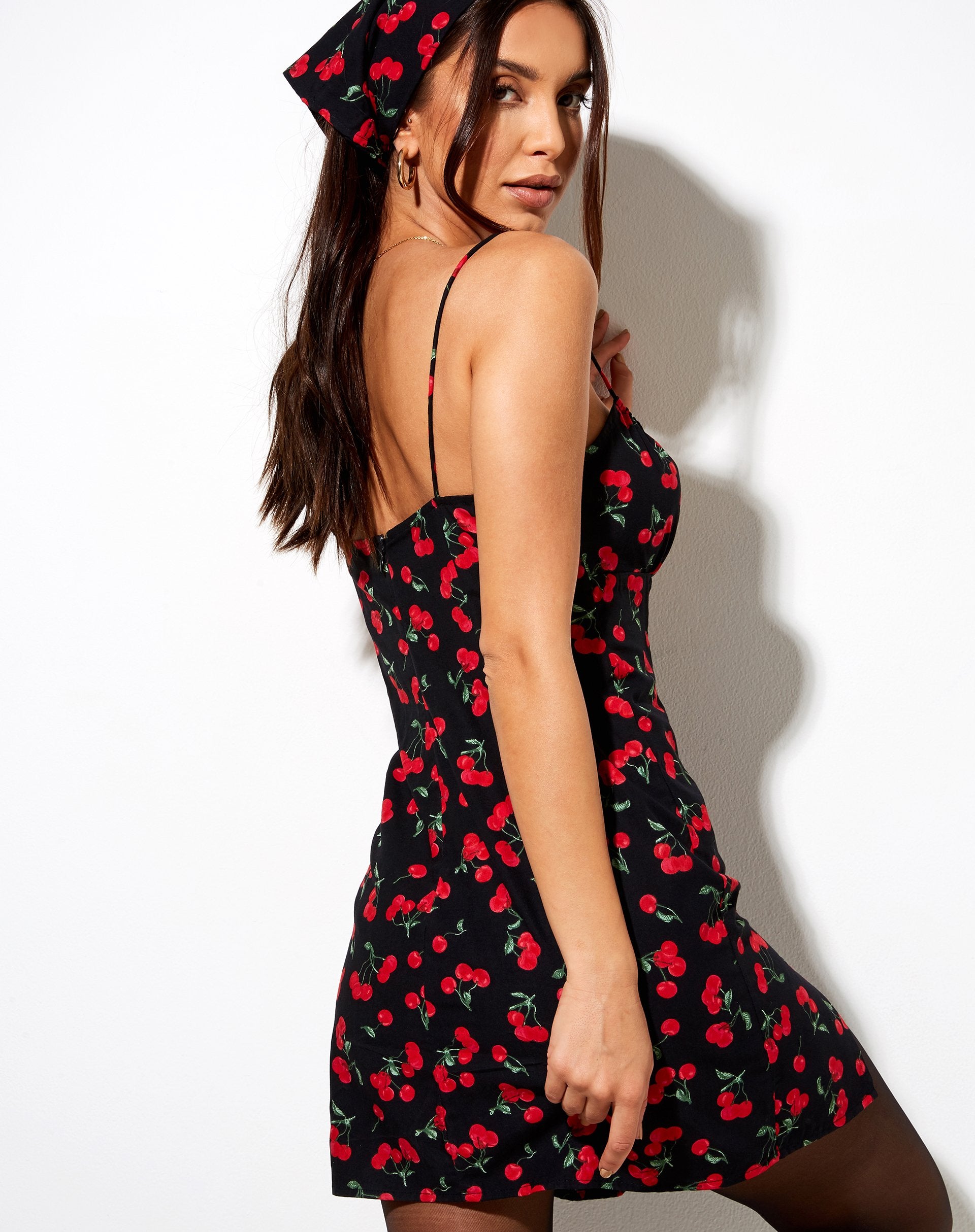 Image de FAMALA DRESS CHERRIES BLACK