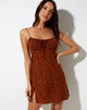 Image de la mini robe Famala en Dainty Daisy Bombay Brown