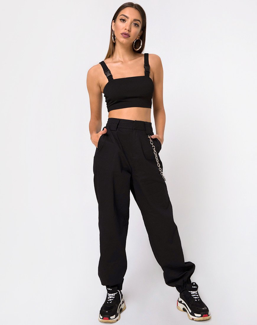 Image de Farety Top en noir avec Derlin Clip