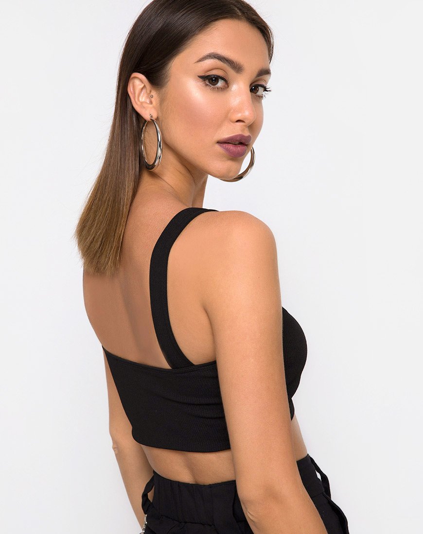 Image de Farety Top en noir avec Derlin Clip