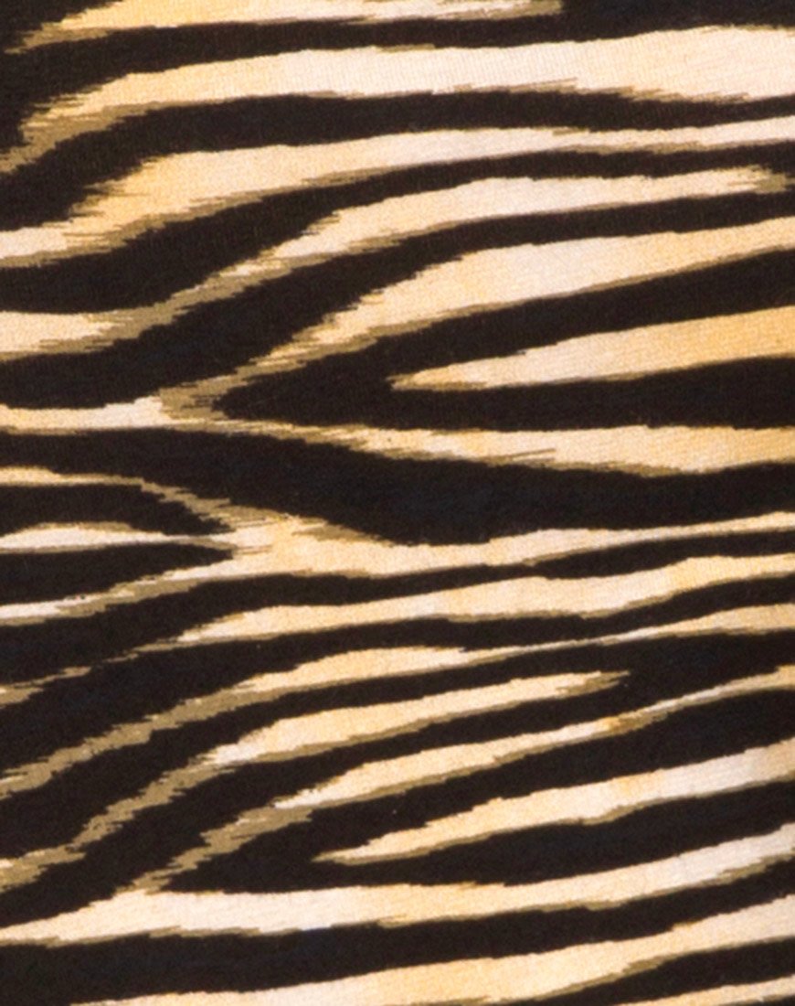 Image de Farlie Bodycon Dress in Zips Zebra Brown