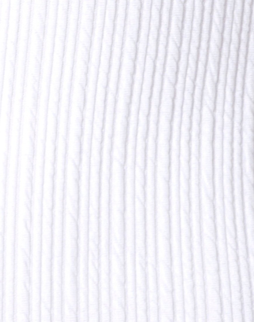 Image of Farlie Bodycon Dress in Multi Rib Ivory