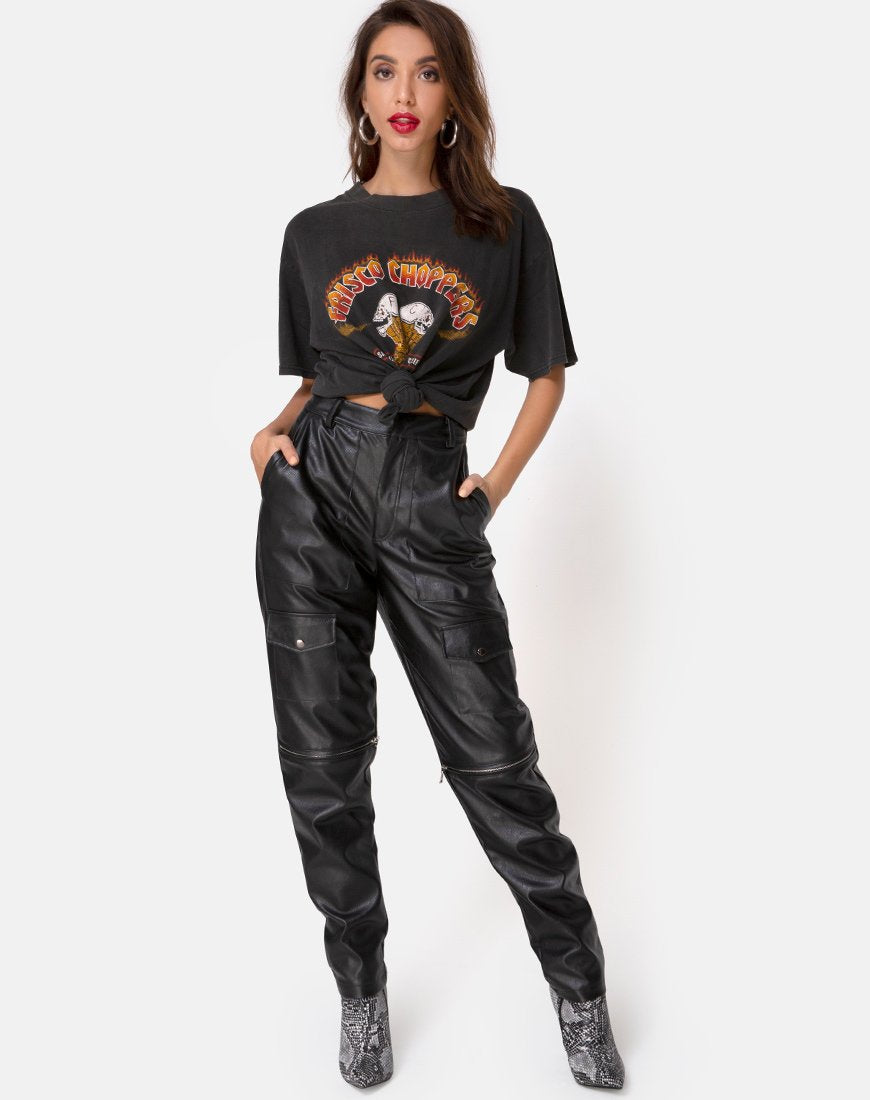 Image de la pantalon Faroe PU en noir