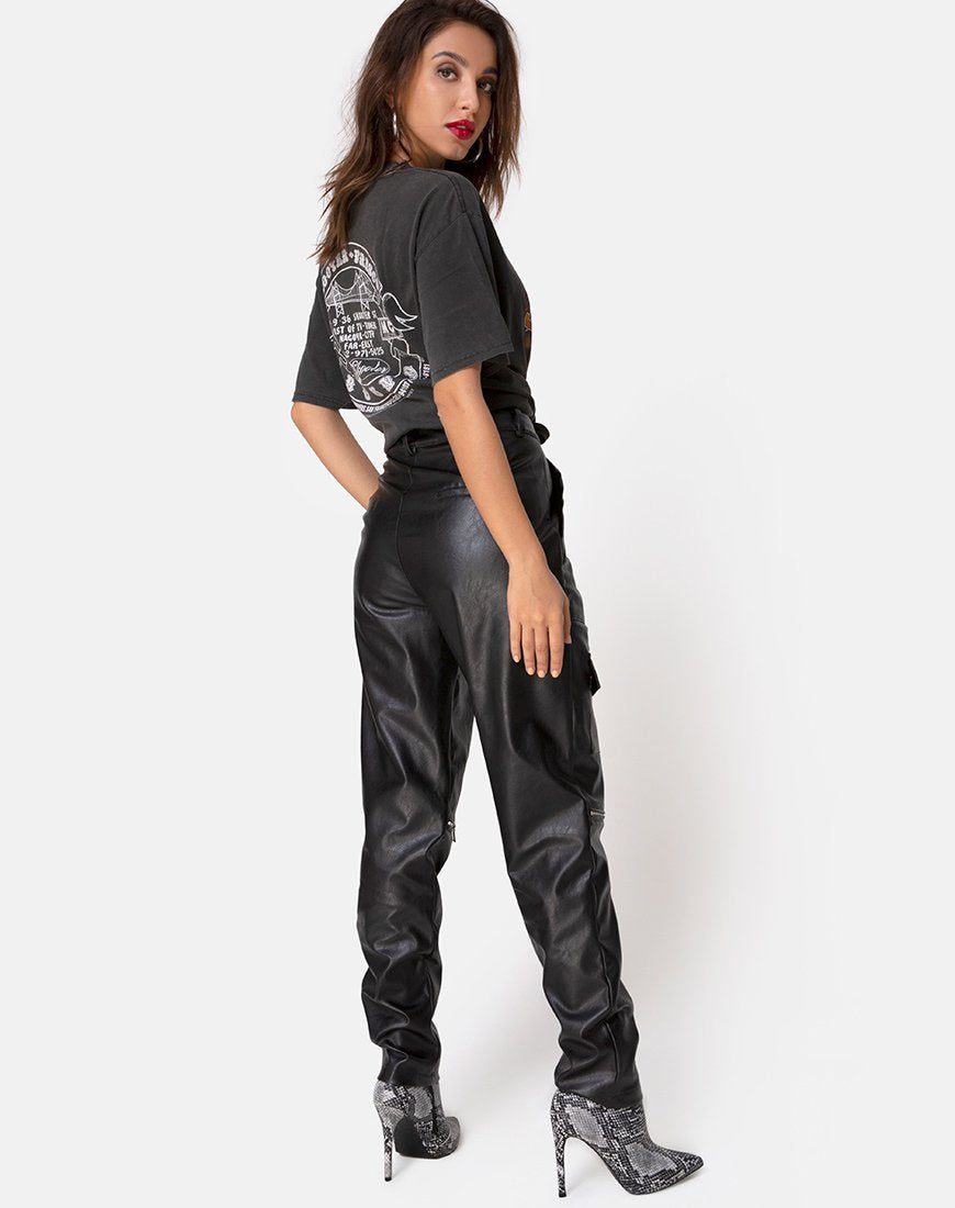 Image de la pantalon Faroe PU en noir