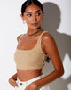 Image de Adela Crop Top in Rib Camel