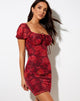 Image de Jamil Mini Dress in Rough Rose Burgundy