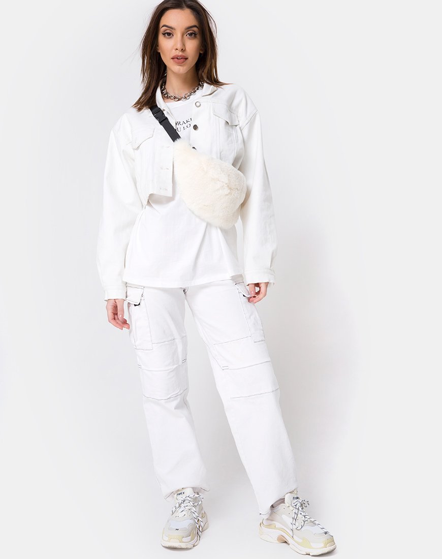 Image de Bumbag en fourrure blanche