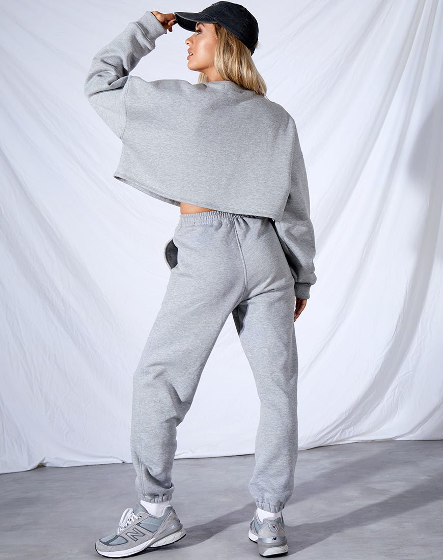 Image de Fawly Crop Top in Grey Marl Saint Embro