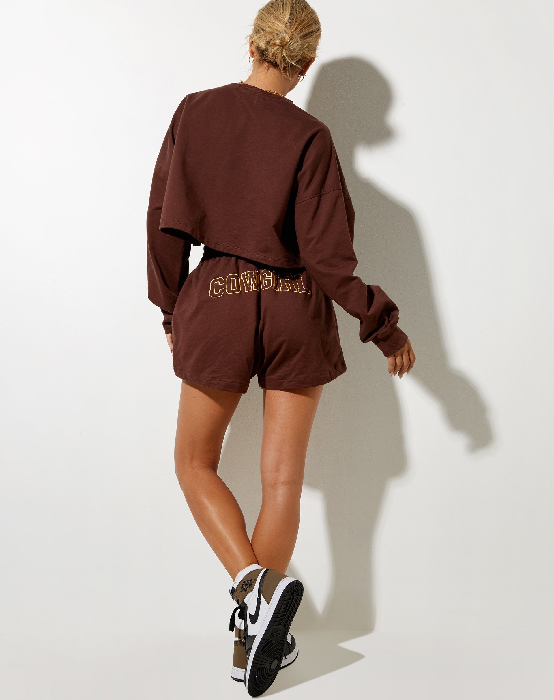 Image de Fawly Crop Top in Deep Mahogany Cowgirl Embro