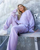 Image de Fawly Crop Top in Violet Angel Embro in White