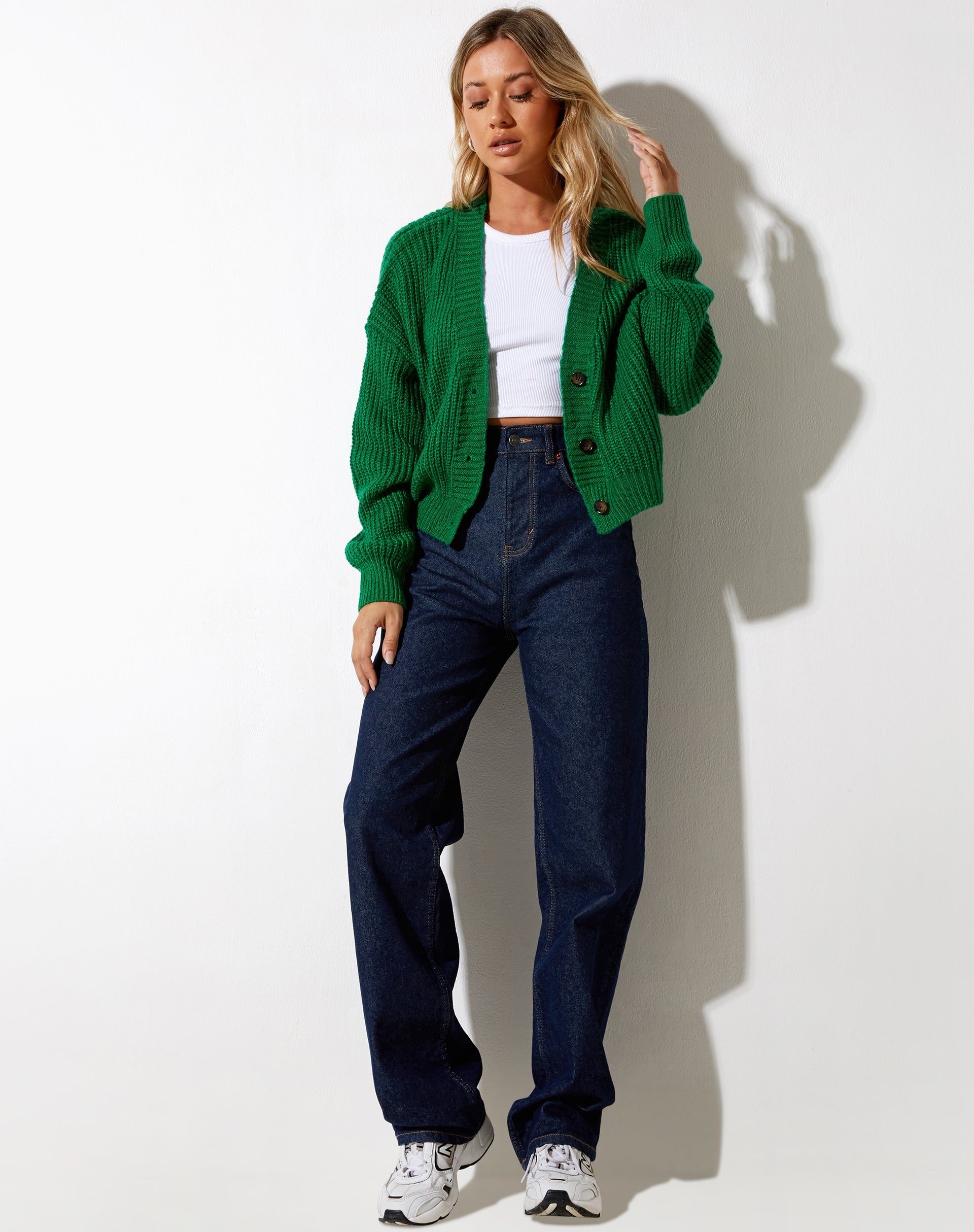 Image de Faya Cardi en tricot vert