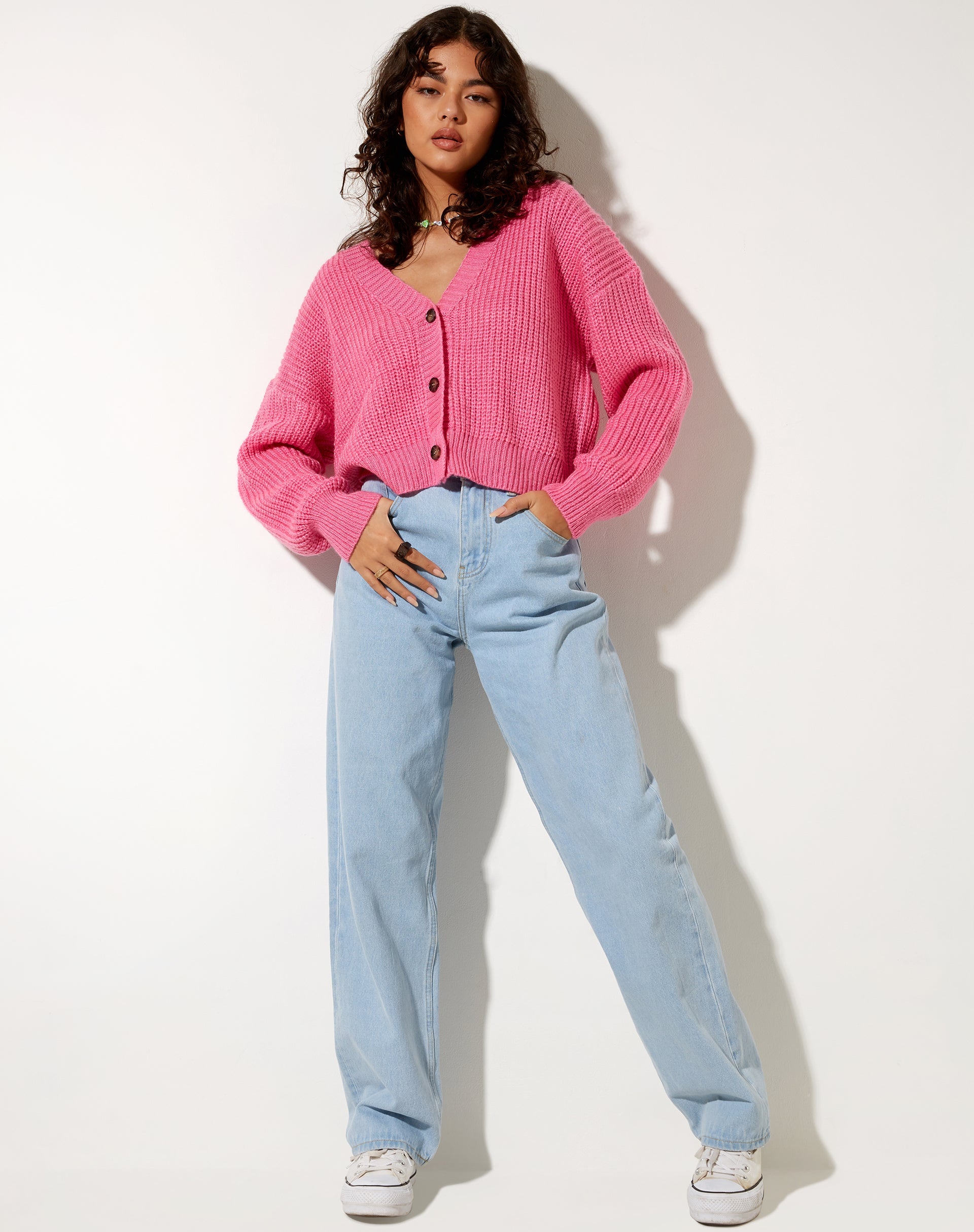 Image de Faya Cardigan en rose bubblegum