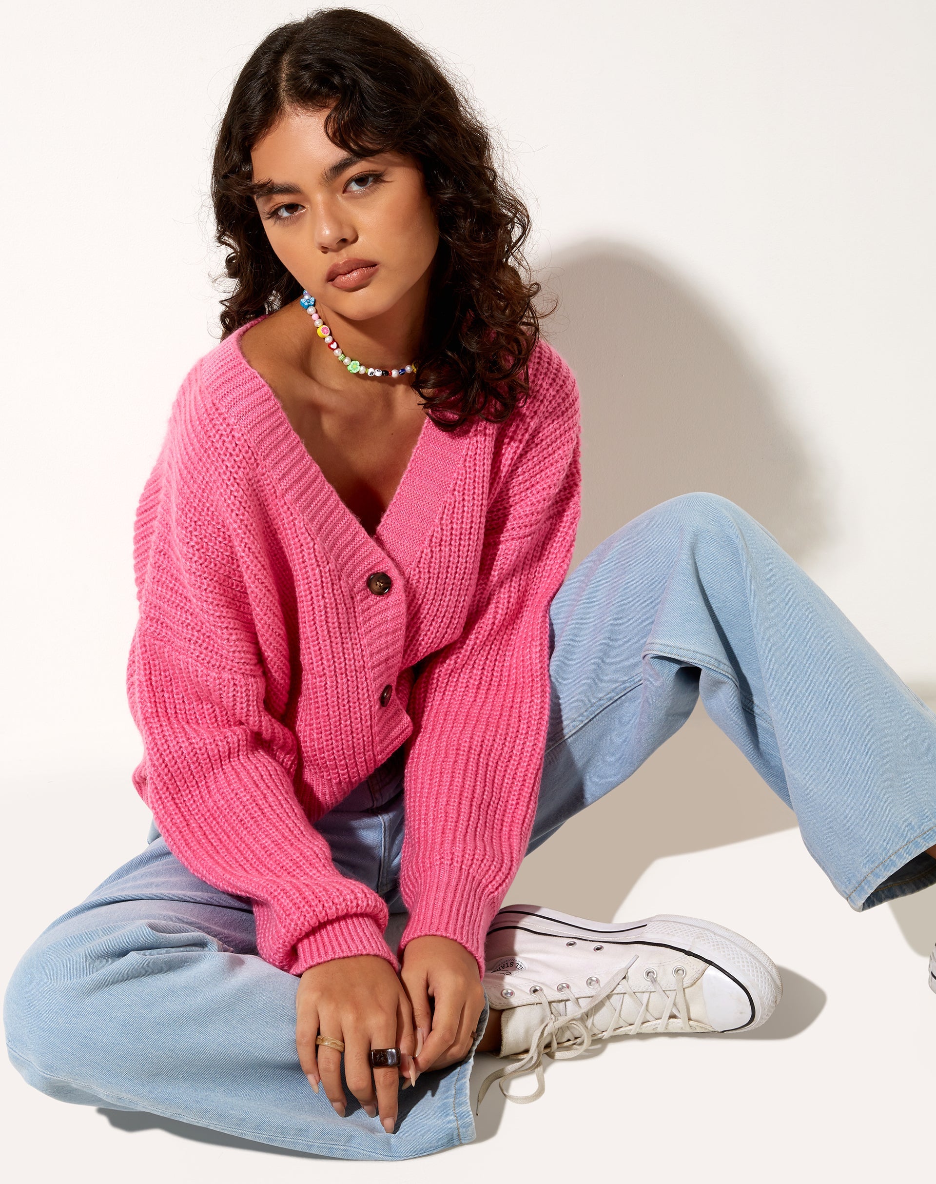 Image de Faya Cardigan en rose bubblegum