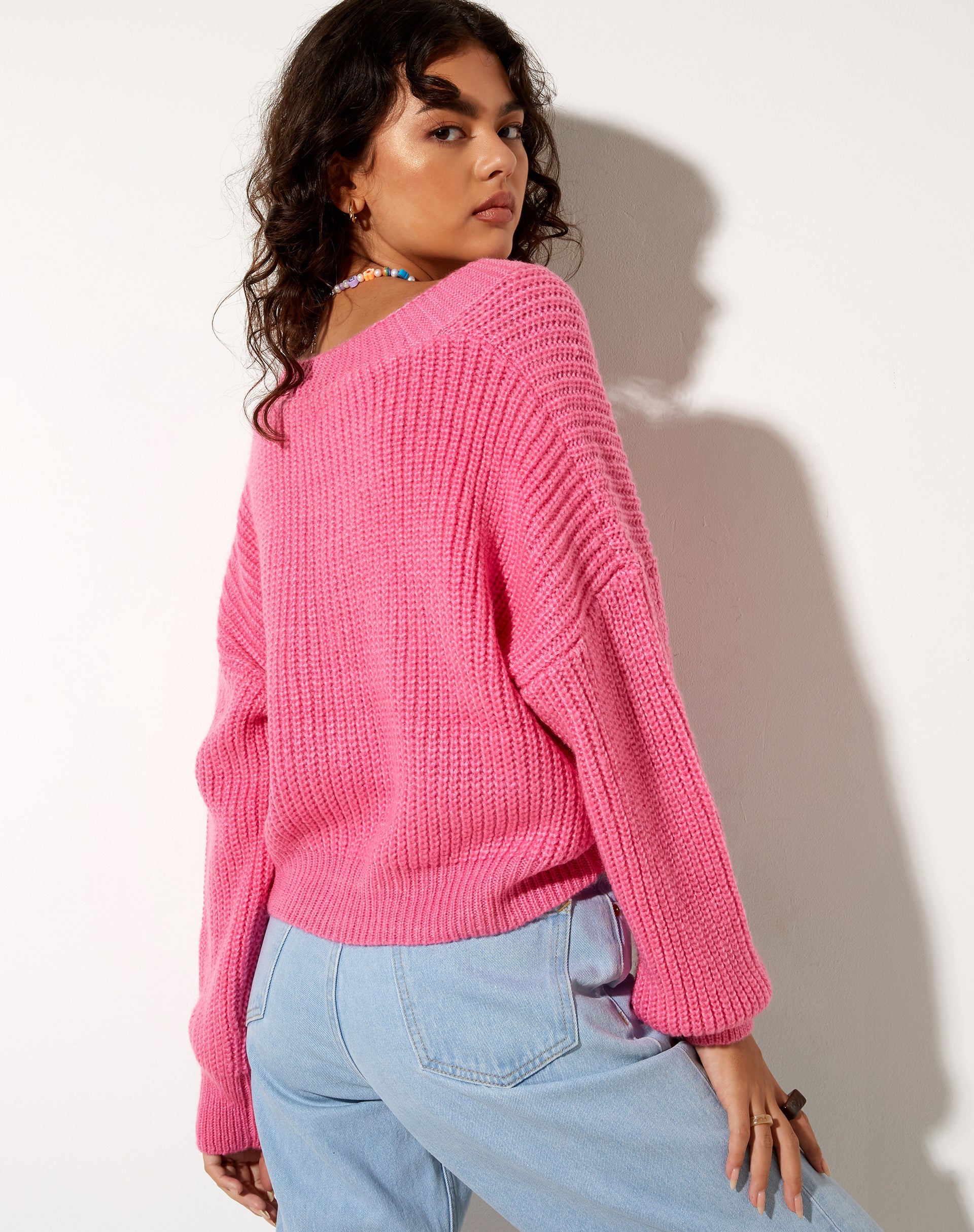 Image de Faya Cardigan en rose bubblegum