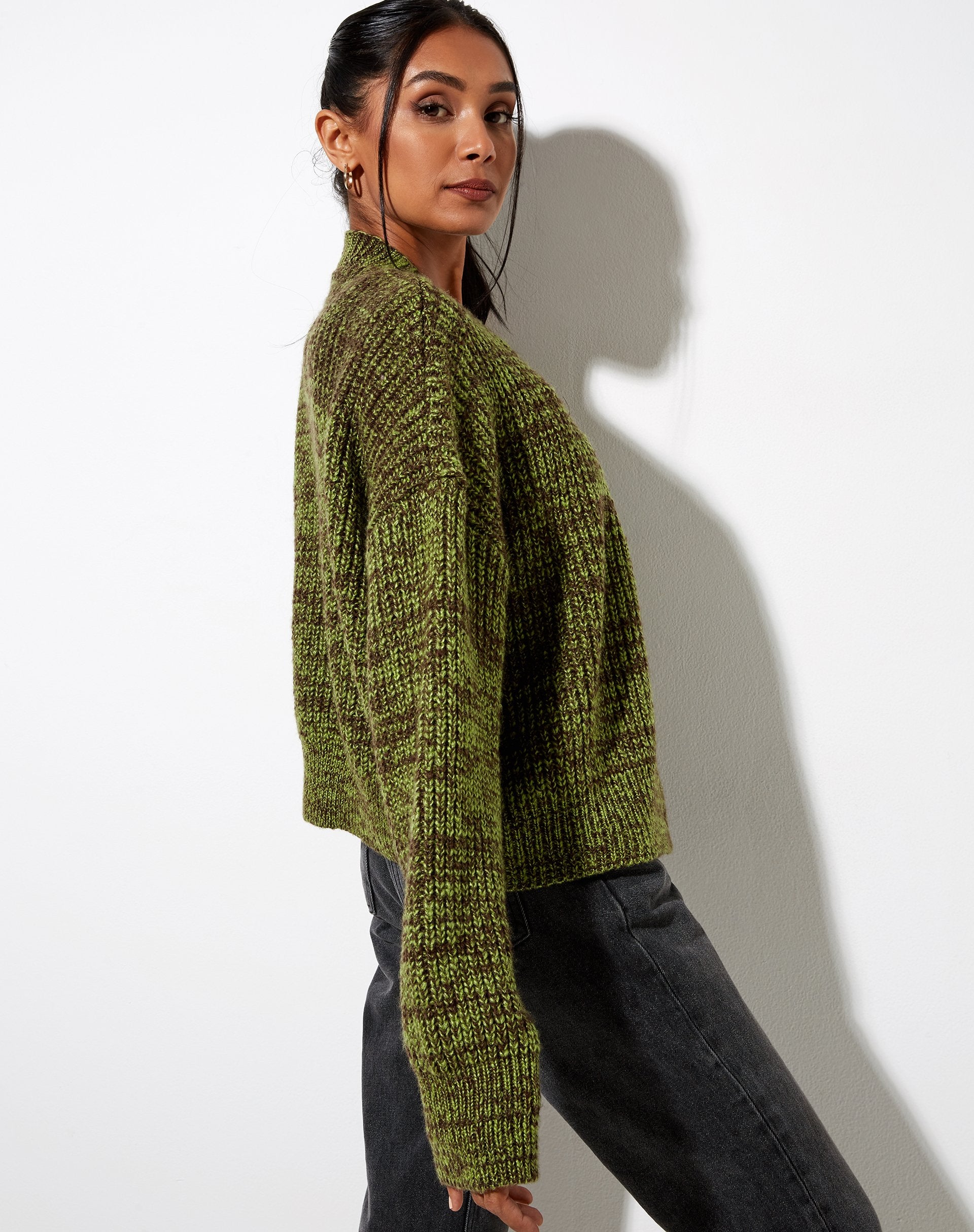 Image de Fia Cardigan en noir et vert