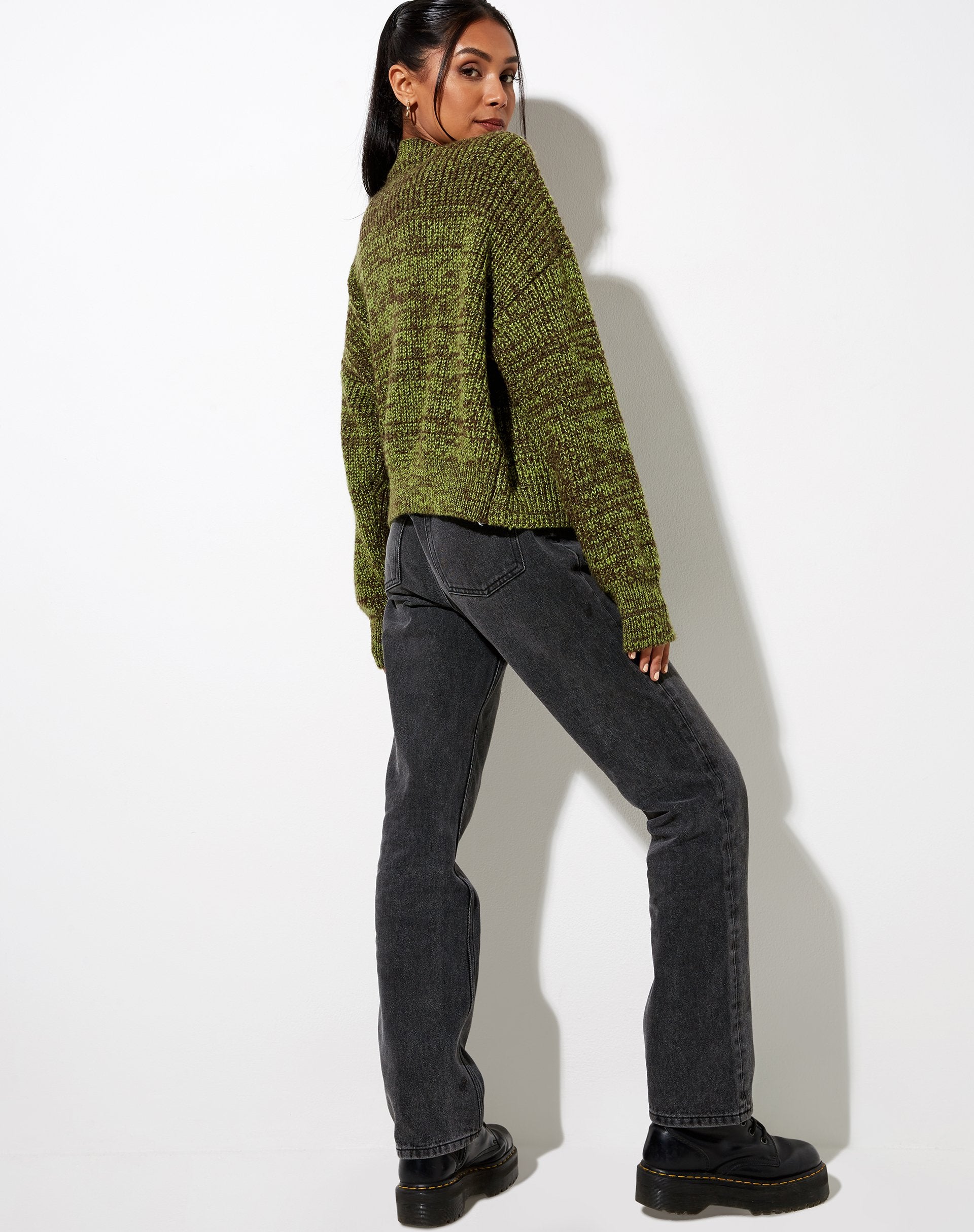 Image de Fia Cardigan en noir et vert