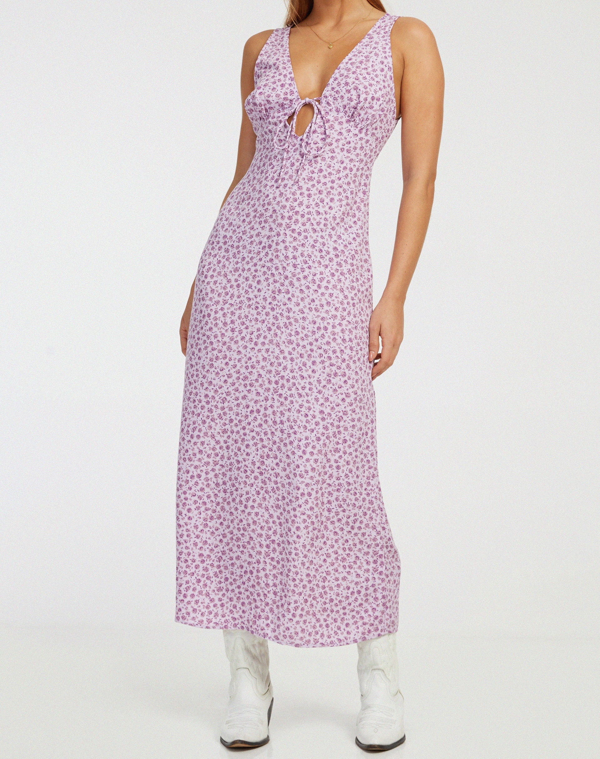 Image de Fiaso Midi Dress in Ditsy Rose Lilac