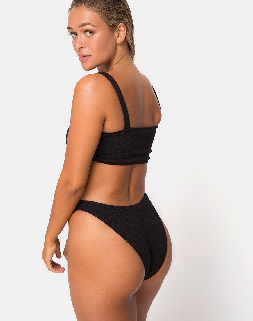 Top de bikini Fien, noir