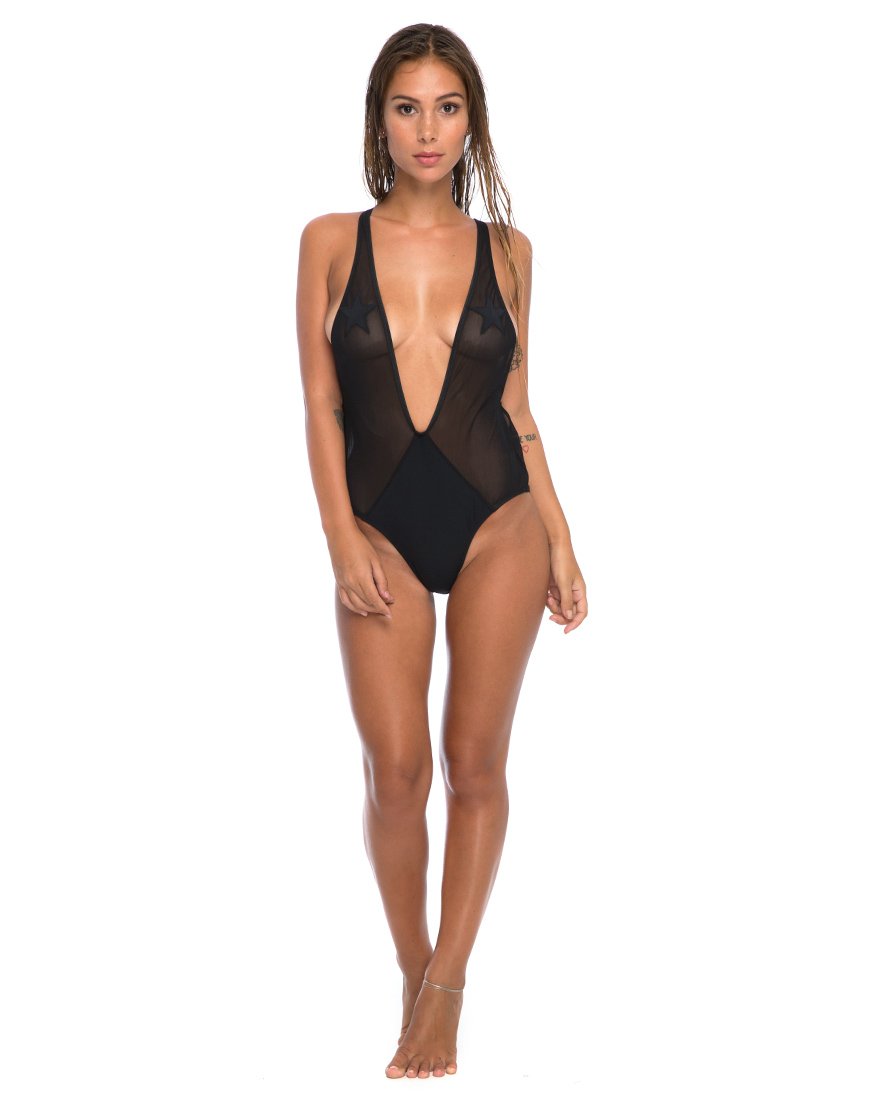 Image du maillot de bain plongeant Figg en étoiles à découper et à coudre