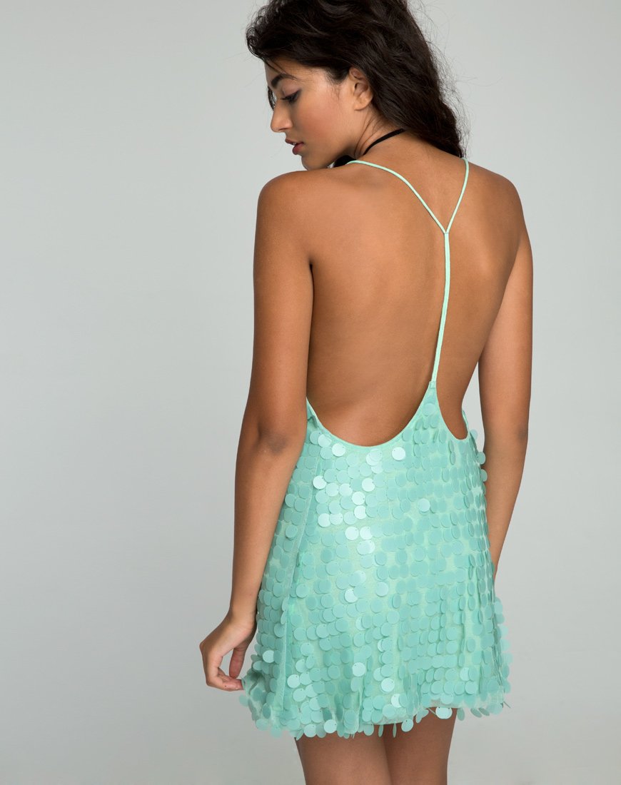 Robe Finn en Disc Sequin Mint