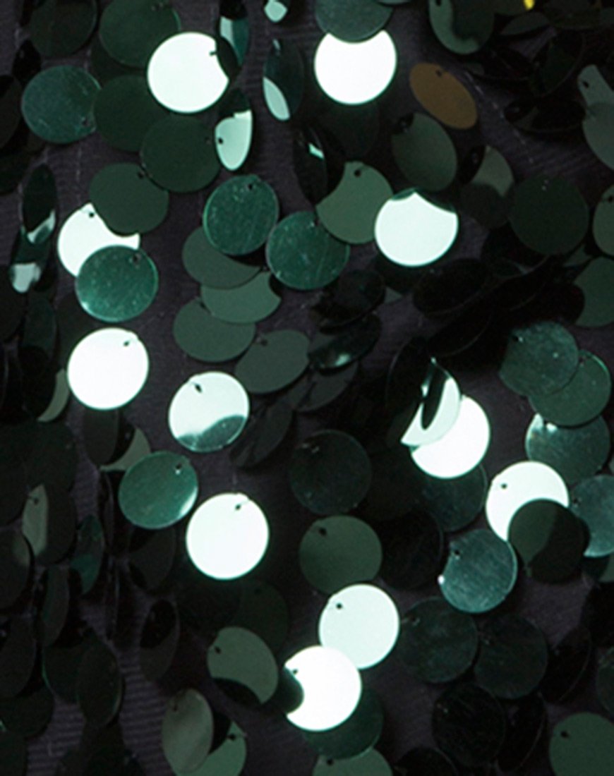 Image de Finn Dress in Disc Sequin Forest Green
