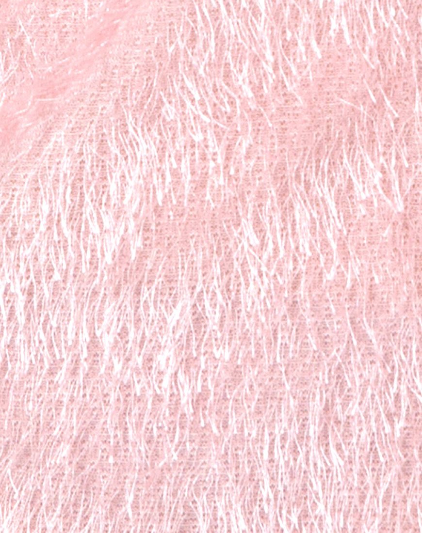 Image de la robe Finn en peluche à franges Sugar Pink