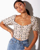 Image de Flaba Crop Top in Daisy Day Cream