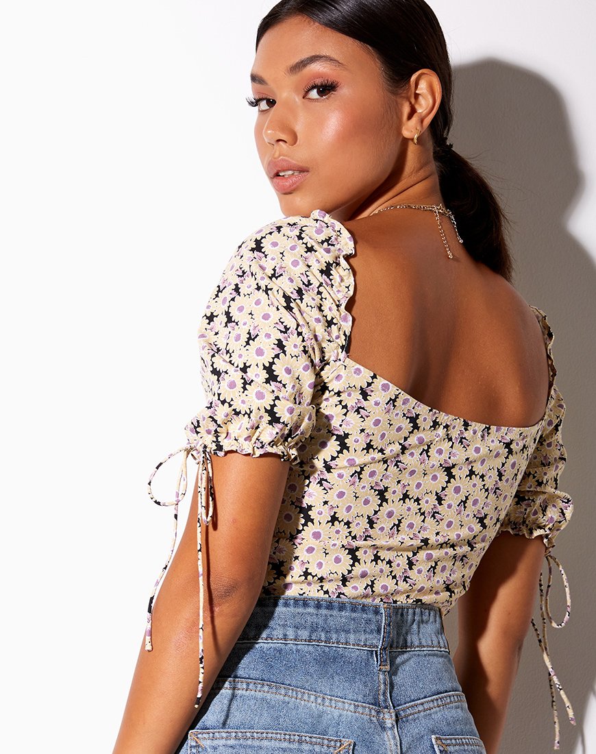 Image de Flaba Crop Top in Daisy Day Cream