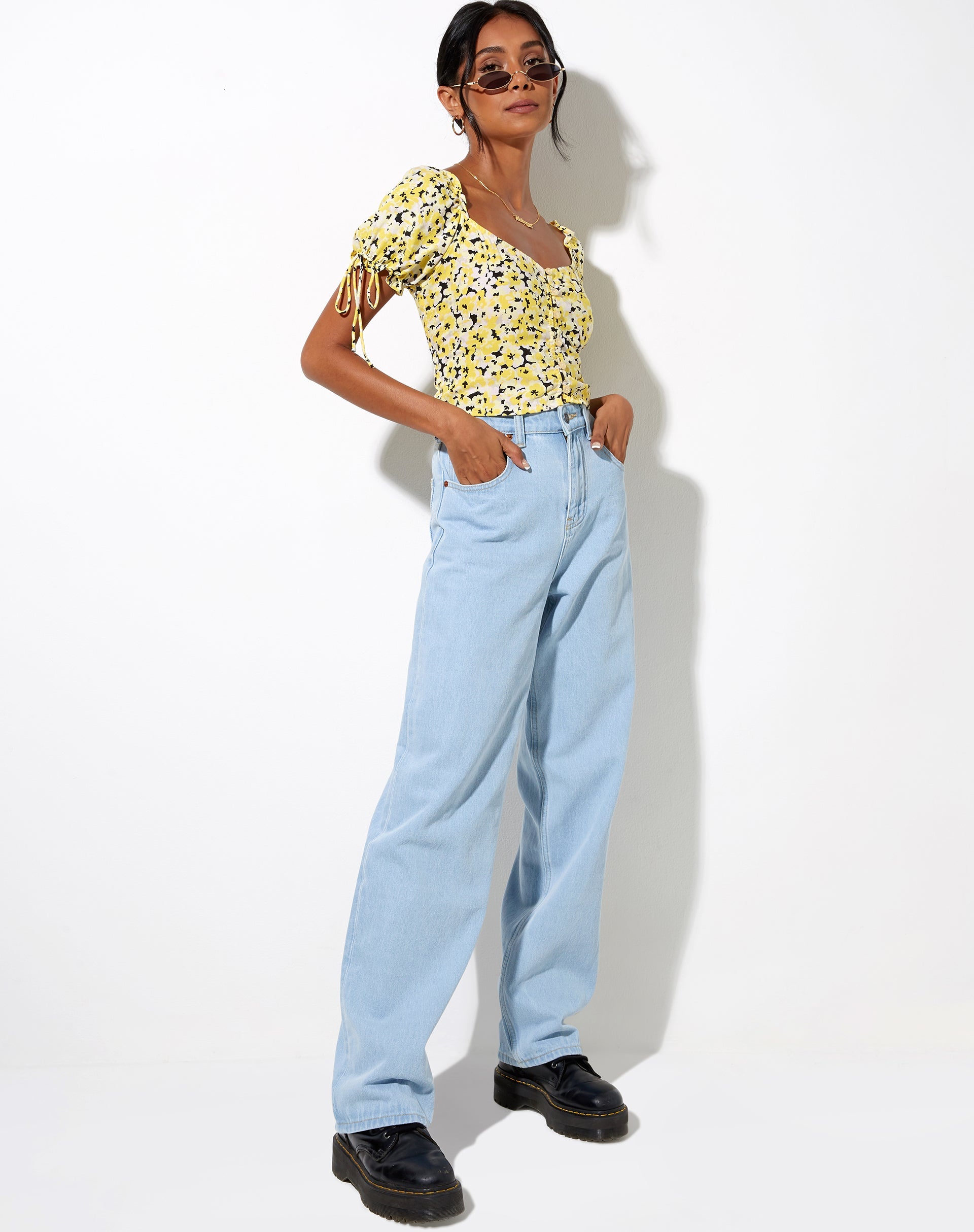Image de Flaba Crop Top in Sunflower Pop Yellow
